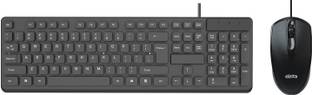 Elista Wired Keyboard and Mouse Combo (ELS WK-714) Wired USB Standard Multi-device Keyboard Compatible with Desktop, Laptop, Mac