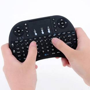 Qiwa Wireless Mini Keyboard with Touchpad and LED Backlight Wireless Standard Multi-device Keyboard Compatible with Desktop, Laptop, Mac