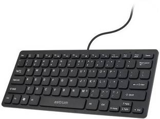 ASTRUM KB350 Mini Wired USB Keyboard Wired USB Standard Multi-device Keyboard Compatible with Desktop, Laptop, Mac