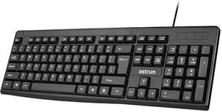 ASTRUM WIRED DESKTOP KEYBOARD Wired USB Standard Multi-device Keyboard Compatible with Desktop, Laptop, Mac stand support,KB080