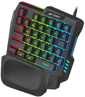 Ant Esports MK1001 One Handed RGB Backlit 35 Keys Gaming Wired USB Handheld Multi-device Keyboard Compatible with Desktop, Laptop, Mac Easy to Use,Plug and Play,Quick, Comfy Durable body
