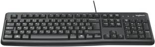 Logitech K120 / Full-Size, Spill-Resistant, Curved Space Bar Wired USB Standard Desktop Keyboard Compatible with Desktop, Laptop, Mac for Windows, USB Plug-and-Play, Full-Size, Spill-Resistant, Curved Space Bar