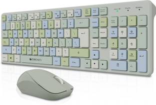 ZEBRONICS Zeb COMPANION 111 wireless Keyboard Mouse combo with 2.4GHz Nano receiver. Wireless Standard Multi-device Keyboard Compatible with Desktop, Laptop, Mac