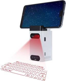 microware Virtual Keyboard Mobile Bluetooth Wireless Projection Touch Infrared Keyboard Virtual Laser Handheld Tablet Keyboard Compatible with Desktop, Laptop, Mac Virtual Keyboard Mobile Bluetooth Wireless Projection Touch Infrared Keyboard