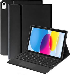 Bestor Bluetooth Touchpad Keyboard flip case Cover for 10th Gen with Pencil Holder Bluetooth Laptop-size Tablet Keyboard Compatible with iPad, Laptop, Tablet