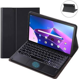 TECPHILE LX106T Keyboard Case for Lenovo Tab M10 Plus 10.61” with Touchpad, Backlit, Bluetooth Standard Tablet Keyboard Compatible with Desktop, Laptop, Mac Easy to Use,Plug and Play,Quick, Comfy Durable body