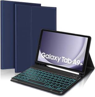 Proelite Keyboard case Cover for Galaxy Tab A9 Plus 11 inch with S Pen Holder Bluetooth Standard Tablet Keyboard Compatible with Desktop, Laptop, Mac Easy to Use,Plug and Play,Quick, Comfy Durable body
