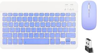FKU Wireless Keyboard & Mouse For Android Windows PC Wireless Standard Tablet Keyboard Compatible with Desktop, Laptop, Mac Rechargeble Wireless Keyboard & Mouse For Android Windows PC Tablet
