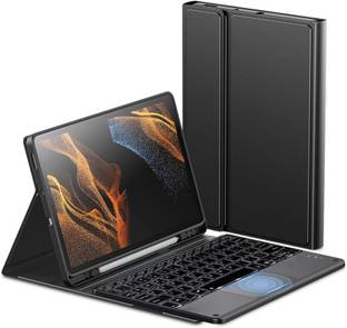 TECPHILE X200T Keyboard Case Cover for Tab A8 10.5" Touchpad, RGB Backlit Bluetooth Handheld Tablet Keyboard Compatible with Desktop, Laptop, Mac multimedia_keys,X200T