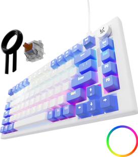 Kreo Hive RGB 75% Wired Mechanical Gaming Keyboard, Hot Swappable, Anti-ghosting Wired USB Tenkeyless Gaming Keyboard Compatible with Desktop, Laptop, Mac