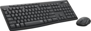 Logitech MK295 Silent Wireless Mouse & Keyboard Combo with SilentTouch Technology Wireless Standard Multi-device Keyboard Compatible with Desktop, Laptop, Mac Full Numpad, Advanced Optical Tracking, Lag-Free Wireless, 90% Less Noise