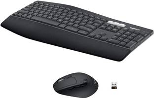 Logitech MK850 Multi-Device Wireless Keyboard and Mouse Set, 2.4GHz Wireless & Bluetooth Bluetooth, Smart Connector, Wireless Handheld Multi-device Keyboard Compatible with Desktop, Laptop, Mac Curved Keyframe , 12 Programmable Keys, 3-Year Battery Life, PC/Mac