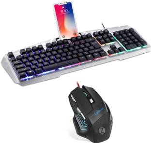 Zoook Combat Pro Silver Wired USB Standard Desktop Keyboard Compatible with Desktop, Laptop, Mac