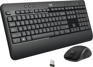 Logitech MK540 Mouse & Keyboard Combo / HotKeys, 3-Year Battery Life Wireless Standard Multi-device Keyboard Compatible with Desktop, Laptop, Mac multimedia_keys,MK540 Mouse & Keyboard Combo / HotKeys, 3-Year Battery Life
