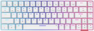 Portronics POR 1607 Bluetooth, Wireless Standard Gaming Keyboard Compatible with Desktop, Laptop, Mac Hydra 10/5.0 + 2.4 GHz, RGB, Type C Charging,Mechanical Bluetooth,