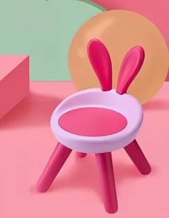 MY LITTLE TOWN Kids Rabbit Chair & Stool with Soft Cushion seat (Pink)