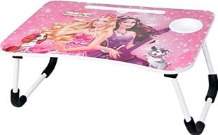 Floresta Wud BARBIE DOLL Design Engineered Wood kid Table With Cup Holder Engineered Wood Study Table