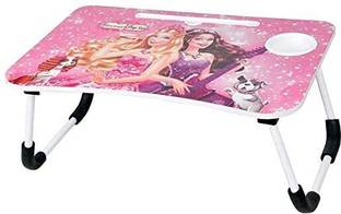 MY LITTLE TOWN Kids Study Folding Table & Portable Laptop Table ( Barbie) Engineered Wood Study Table
