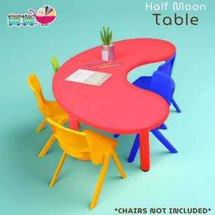 Ehomekart Playtool Moon Table - Front Round Table for Kids - (53 x 20 x 20 inches) Plastic Study Table