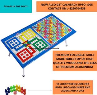COOL BOY Ludo snakes ladders game 2 in 1 lapttop study table game educational board game Solid Wood Study Table