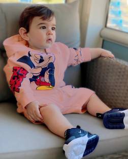 BLOOD PANTHER Baby Boys & Baby Girls Mickey Party(Festive) Shorts T-shirt