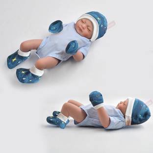 VParents Baby Mittens Caps Gloves and Booty Combo Set - (0-3 Months) -Assorted Design
