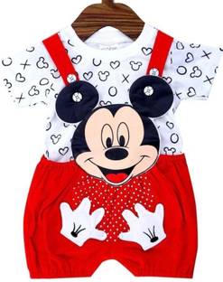 Lilions Baby Boys & Baby Girls Casual Dungaree T-shirt