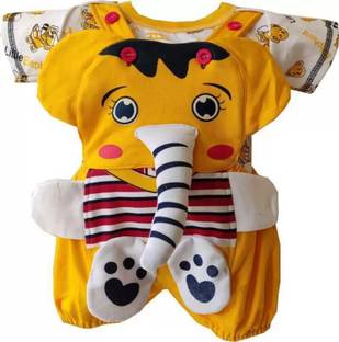 ZONAFASHION Dungaree For Baby Boys Casual Printed Cotton Blend