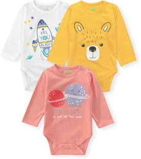 YUV Romper For Baby Boys & Baby Girls Graphic Print Pure Cotton