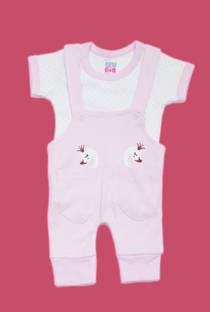 LUV-DUB Dungaree For Baby Boys & Baby Girls Casual Graphic Print Pure Cotton
