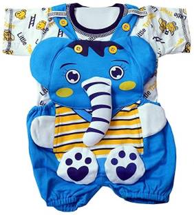 TENDERCAREE Dungaree For Boys & Girls Casual Printed Cotton Blend