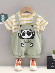 SHREE SHYAM TEXTILE Dungaree For Baby Boys & Baby Girls Casual Animal Print Hosiery