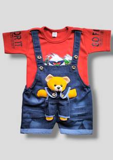 LIMITED EDITION PRIME Dungaree For Baby Boys & Baby Girls Casual Printed Cotton Blend