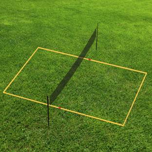 FunBadmenton Instant Badminton Court Lines for Doubles – Grass, Soil, Clay use, Portable Badminton Kit