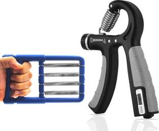 Fitnesstricks Fitness Combo of Plastic Spring Finger Exerciser & Counter Hand Gripper Fitness Accessory Kit Kit
