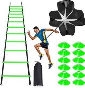 HouseOfCommon 4M Speed Agility Training Adjustable Set, 12 Disc Cones Football Kit
