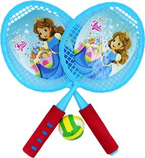 asian Fab Racket Set with 2 Rackets & 1 Ball – Lightweight Indoor Outdoor Kid Badminton Kit