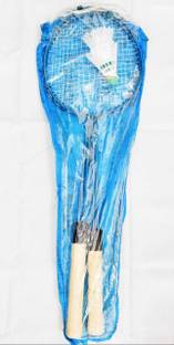 KK Sport Badminton Racquet Set, Sturdy Middle Stick Iron Alloy for Badminton Kit