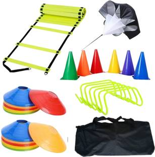 AS Ladder 6 hurdle 10 saucer 6 cone of 6 inch Agility kit 4 Football & Fitness Kit