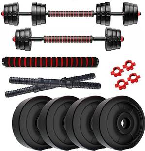 HEER 10 kg 3 In 1 Convertible Dumbbells & Barbell Kit For Adjustable Dumbbell (10 kg) Home Gym Combo