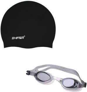 SHIFTER SWIMMING GOGGLE, SWIMMING CAP COMBO KIT SET,PREMIUM SILICONE ANTI SLIP CAP Swimming Kit