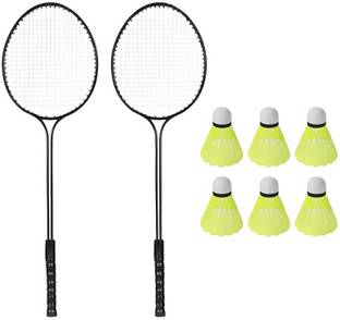 HL Sports Badminton set of 2 pc with 6 nylon shuttle Badminton Kit