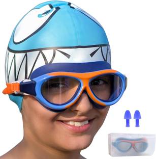 SLOVIC Anti-Fog | UV-Protection | Leak-Proof | Premium Quality | Clear Vision | Boys Swimming Kit