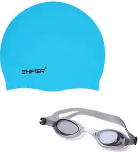 SHIFTER SWIMMING GOGGLE, SWIMMING CAP COMBO KIT SET,PREMIUM SILICONE ANTI SLIP CAP Swimming Kit