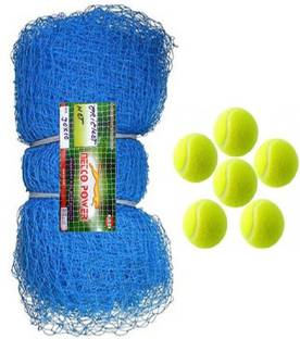 Netco Power 30Feet X 10Feet Nylon Cricket Practice Net with 6 Cricket Tennis Ball Cricket Kit