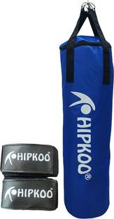 Hipkoo Sports 3 Feet Unfilled Matte Punching Bag with Hand Wrap Combo Boxing Kit