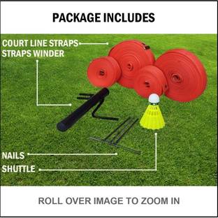 FunBadmenton BADMINTON COURT, SINGLES, BOUNDARY LINES Badminton Kit