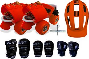 Jaspo Speedy Kid Pro Junior Adjustable Roller Skates Combo Suitable for Age Group Upto 5 Years Skating Kit