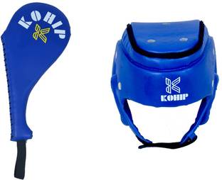 KOHIP COMBO OF TAEKEWONDO KARATE Head GUARD 1 PAIR AND FAN PAD ONE PIECE Boxing Kit