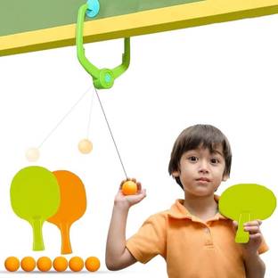 Nirixa Store Hanging Table Tennis Trainer 6 Ping Pong Ball & 1 Pair Self Training Gaming Set Table Tennis Kit